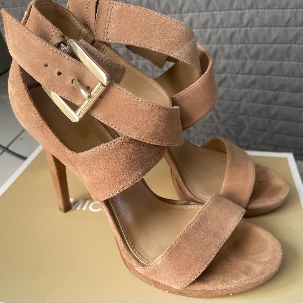 Michael Kors Nude Suede Heels